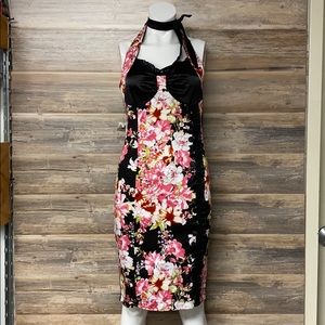 Voodoo Vixen Dark Floral Pencil Dress NWT G9